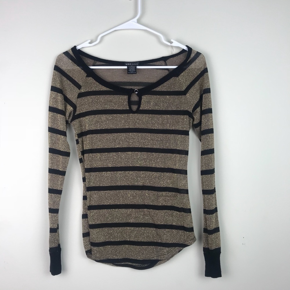 Sparkly Black and Gold Long Sleeve